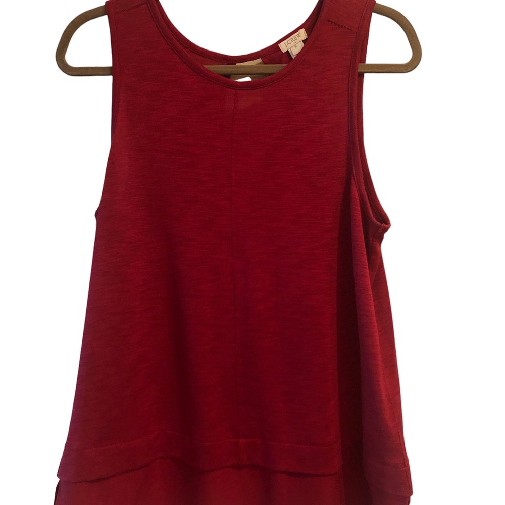 J Crew Women's Sleeveless  Tank Top  Satin Trim Size Medium